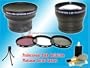 Ultra Clear 2.2x Telephoto & 0.43X Wide Angle w/Macro Lens +3pc PRO Filters for Sony F828 F717 F707