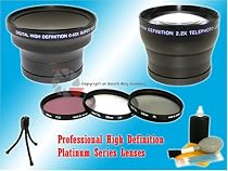 Ultra Clear 2.2x Telephoto & 0.43X Wide Angle w/Macro Lens +3pc PRO Filters for Sony F828 F717 F707
