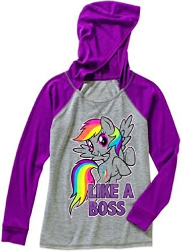 My Little Pony Girls' Hoodie (XS 4/5, Purple/Grey)