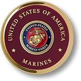 Marine Corps Seal Brass Coaster