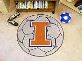 Illinois Fighting Illini Soccer Ball Floor Rug Mat
