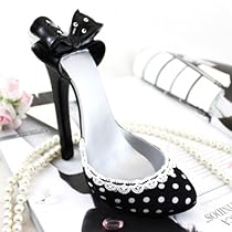 Black Polka Dot Romance Shoe Cell Phone Holder