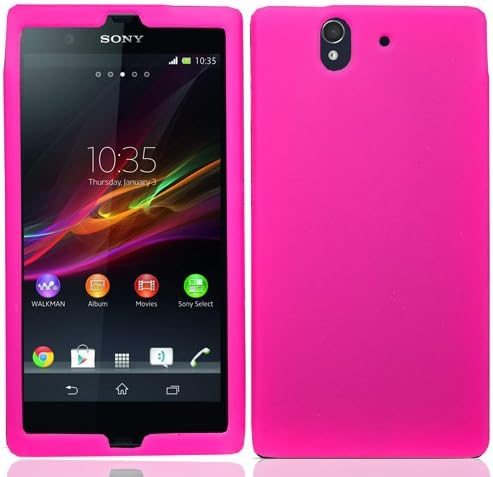 Hot Pink Silicone Soft Skin Gel Case Cover For Sony Xperia Z C6603 Yuga C6606