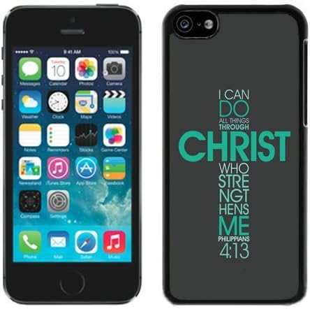 Iphone 5c cases,Bible Philippians Jesus Christ Christian Cross Cases Cover Green at abcabcbig store iphone 5c Case Black Cover