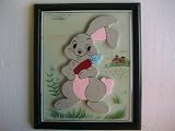 Vintage Child Guidance Rabbit Magnetic Puzzle Plaque