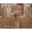Set of 2 Victorian Parson Chairs in Beige