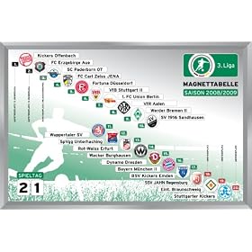 3. Bundesliga DFB - Tableau magn�tique - 60 cm x 40 cm