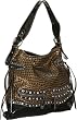 Patent ''Pocketed Croco'' Tote - Bronze