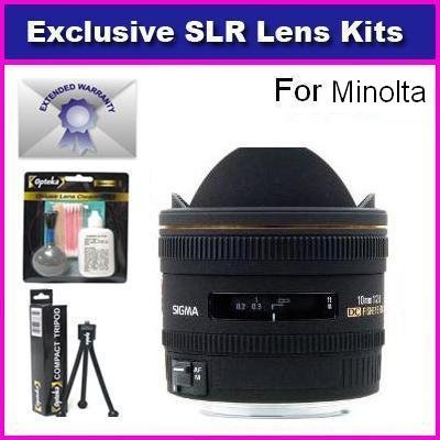 Sigma 10mm f/2.8 EX DC HSM Fisheye Lens for Minolta Maxxum 5D 7D Includes 7 Year Warranty + Extras