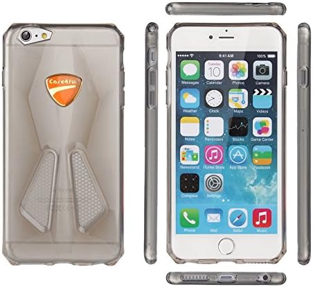 iPhone 6 Plus Case, Case4fun [SportsCar Series] iPhone 6 Plus (5.5) Soft Flexible Gel TPU Case [Shock-Dispersion] [Slim Fit] Grey