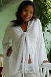WHITE BLOUSE SHRUG TIES BELL SLEEVE BOHO FITS - M L XL 1X - B971A