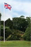 2 Piece 6m Aluminium Flagpole complete with rope, cleat and groundsleeve.