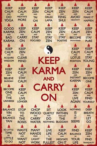 1art1 Empire 376084 Keep Calm - Keep Karma - Fun Spr&uuml;che Poster Plakat - 61 x 91.5 cm