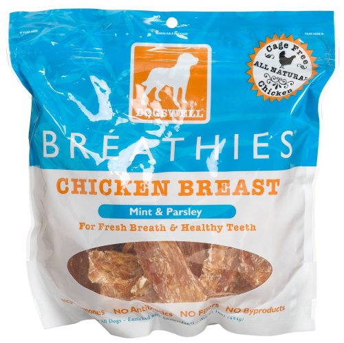 Dogswell Breathies Chicken Breast, Mint & Parsley, 3-Count 15-Ounce Bags