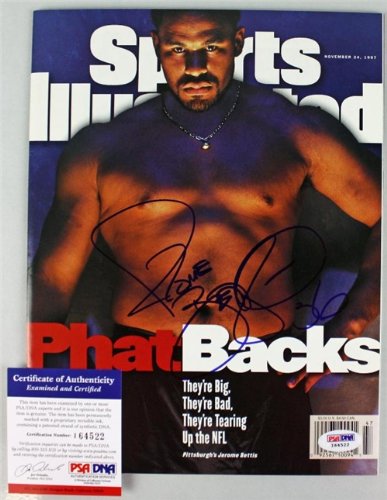Steelers Jerome Bettis Authentic Autographed/Hand Signed Sports Illustrated 1997 PSA/dna #i64522