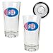 Los Angeles Clippers NBA 2pc Pint Ale Glass Set with Basketball Bottom - Oval Logo by Great American Products