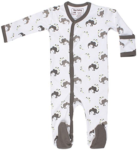 Organic Cotton Baby Clothes Sleewear Long Sleeve Footie GOTS Certified