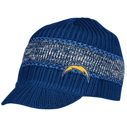 NFL Men's End Zone Visor Knit Hat - KD93Z (San Diego Chargers, One Size Fits All)