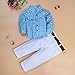 FEITONG 1Set Kids Baby Boys Long Sleeve T-Shirt Tops+Trousers+Belt (4T / 4Years)