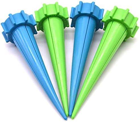 Bottle Stake Set - Automatic Garden Cone Watering Spike Water Control Drip Cone Spike Flower Plant Waterers Bottle Irrigation System - Reusable Plant Watering Sticks (4 STICKS)