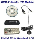 Produkt-Bild: GiXa Technology DVB-T DVBT USB 2.0 Stick mit Antenne und Fernbedienung HD / Digital TV Tuner HDTV MPEG2 MPEG4 WINDOWS XP 2000 VISTA W7 DVBT