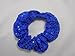 Royal Blue Sequin Scrunchie, Hair Wrap, Bun Cover, Scrunchie, Ponytail Cover