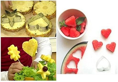 Gracelife Sweet Heart Shape Stainless Steel Cookie Cutter Set of 3 - Smart Kitchen Moulds For Baking Biscuit Rice Bread Fruits