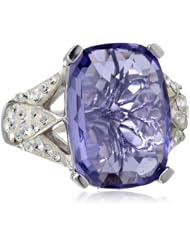 Carnevale Sterling Silver Cushion Cut with Swarovski Elements Ring, Size 7