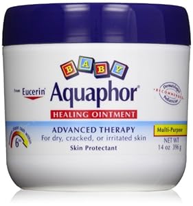 Aquaphor Baby Healing Ointment Diaper Rash and Dry Skin Protectant, 14 Ounce (Pack of 3 Jars)