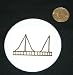 3 button / pin printed with structure, asia, modern, india, suspension, bridge