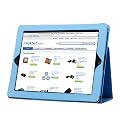 TeckNet&reg; iPad 2 Premium Folio Case / Cover and Flip Stand For Apple iPad 2, With Magnetic Sleep Wake Sensor Feature - Blue
