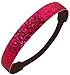 Hot Pink Glitter Headband by Kenz Laurenz - Elastic Stretch Sparkly Headbands for Teens Girls Women Softball Volleyball Basketball Sport Teams Set Pack Store