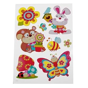 Amico Colorful Self Adhesive 3D Animal Design Sticker Set Wall Decor