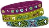 Bracelet-Stretch Bangle-Love (Set Of 3)