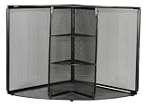 Desktop Corner Mesh Shelf Organizer, Black by DecoBros®