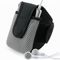 eForCity Black SportBand with case Compatible With Apple&reg; iPod&reg; Video [30GB / 60GB / 80GB] / iPod&reg; Video U2 Special Edition / iPod&reg; [15GB / 20GB / 30GB / 40GB / 60GB] / iPod&reg; photo U2 Special Edition / iPod&reg; mini [4GB / 6GB], Microsoft Zune MP3 Players / Cell Phones