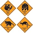 Outback Rock Weekend Critter Crossing Sign Cutouts 4pk