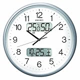SEIKO CLOCK (セイコークロック) 掛け時計 カレンダー表示 温度表示 湿度表示 電波時計 KX348S