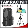 Tamrac 5550 Adventure 10 Digital SLR Camera & Computer Backpack (Gray/Black) + Tripod + Accessory Kit for Canon Rebel T3, T3i, T1i, T2i, EOS 60D, 5D, 7D, Nikon D3000, D3100, D5000, D5100, D7000, D300s, Olympus Evolt E-5, E-30, E-620 & Sony Alpha A560, A580, A33, A35, A55
