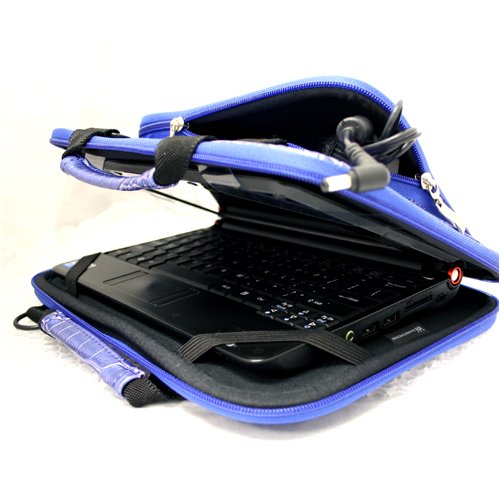 Acer Aspire One AOA150 1672 8.9 Inch Netbook CaseCrown Double Memory Foam Netbook Case with Shoulder Strap (Blue Faux Alligator Skin) 51kTat5sNOL Acer Aspire One AOA150 1672 8.9 Inch Netbook CaseCrown Double Memory Foam Netbook Case with Shoulder Strap (Blue Faux Alligator Skin)