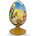 BestPysanky Nativity Scene with Angel Wooden Egg Figurine 4.75 Inches