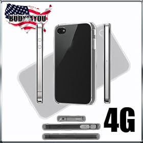 Premium Clear Hard Crystal Clear Case Cover for Apple iPhone4, 4th Generation, 4th Gen See Thru Case