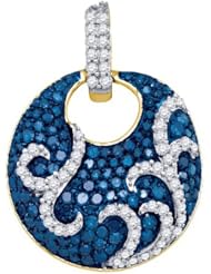 1.15CTW BLUE DIAMOND FASHION PENDANT