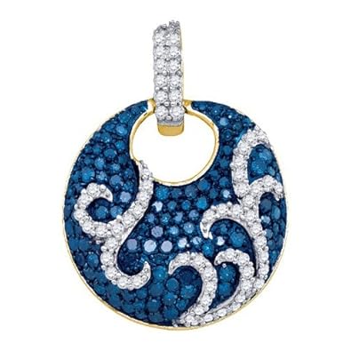 Cheap Girls Jewelry 1.15CTW BLUE DIAMOND FASHION PENDANT For Sale