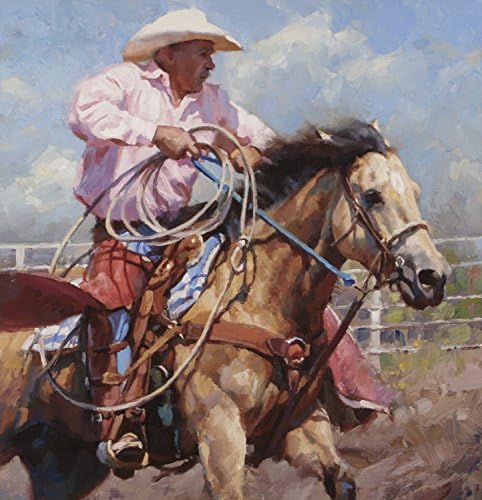 Jason Rich Studios 'Pickup Man' Western Wall Art Giclée Canvas Prints | Rodeo Series | Award Winning Artist | Member of Cowboy Artists of America (Collector's Edition (24x24))
