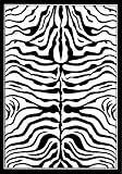 Area Rug Novelty Zebra Skin 5 xs 8