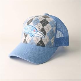 Reebok Baltimore Ravens Argyle NFL Trucker Baseball Cap - Blue