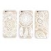 iPhone 6 Plus Case,GBSELL 3PC Henna Floral Paisley Flower Clear Hard Case Cover Skin for iPhone 6 Plus (White)