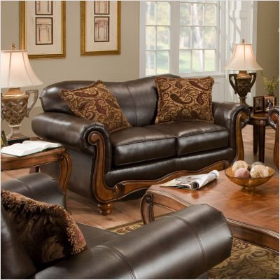 Bentley Bonded Leather Loveseat