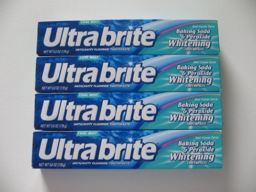 Ultrabrite 6oz Baking Soda & Peroxide Toothpaste 4pack